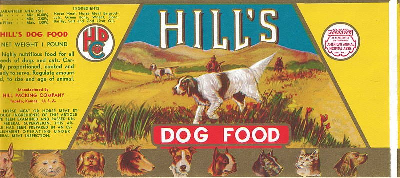 Hills Dog Food Can label